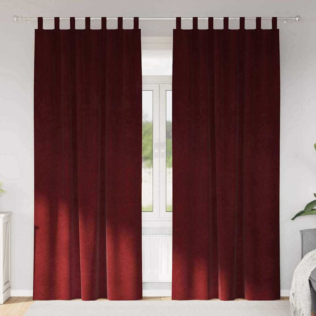 vidaXL Κουρτίνες συσκότισης 2 τμχ. Κόκκινο 140 x 260 cm Βελούδο