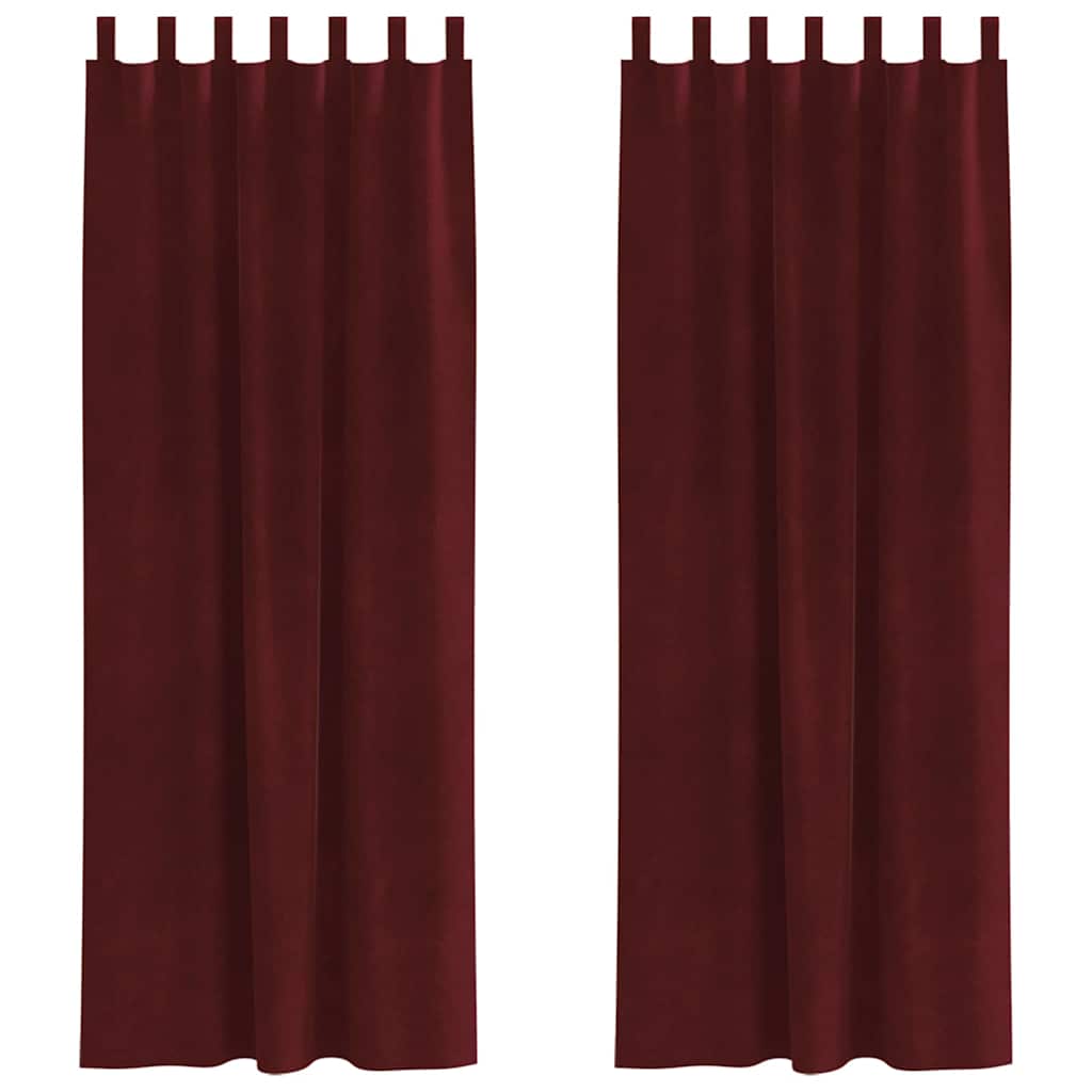 vidaXL Κουρτίνες συσκότισης 2 τμχ. Κόκκινο 140 x 260 cm Βελούδο