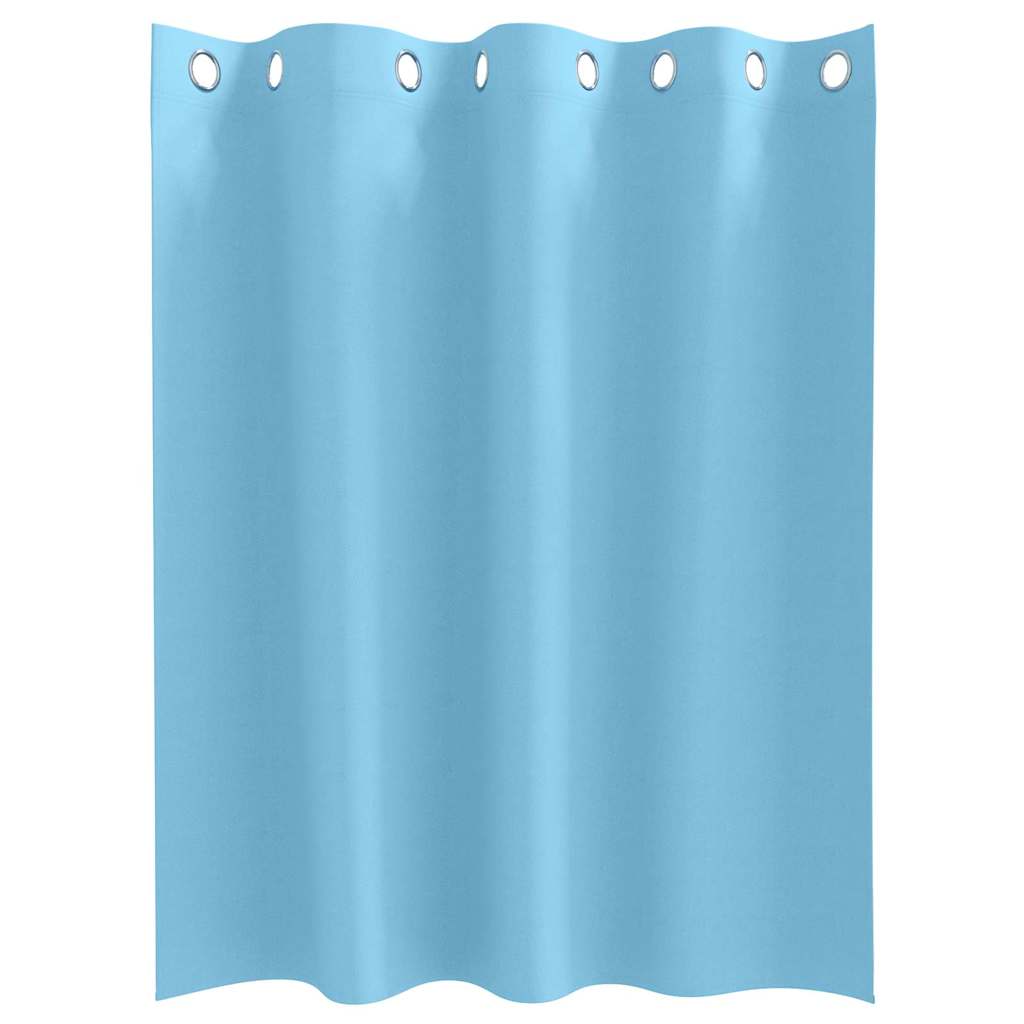 vidaXL Κουρτίνες με κουρτίνες 2 pcs Γαλάζιο 140 x 140 cm Πολυεστέρας