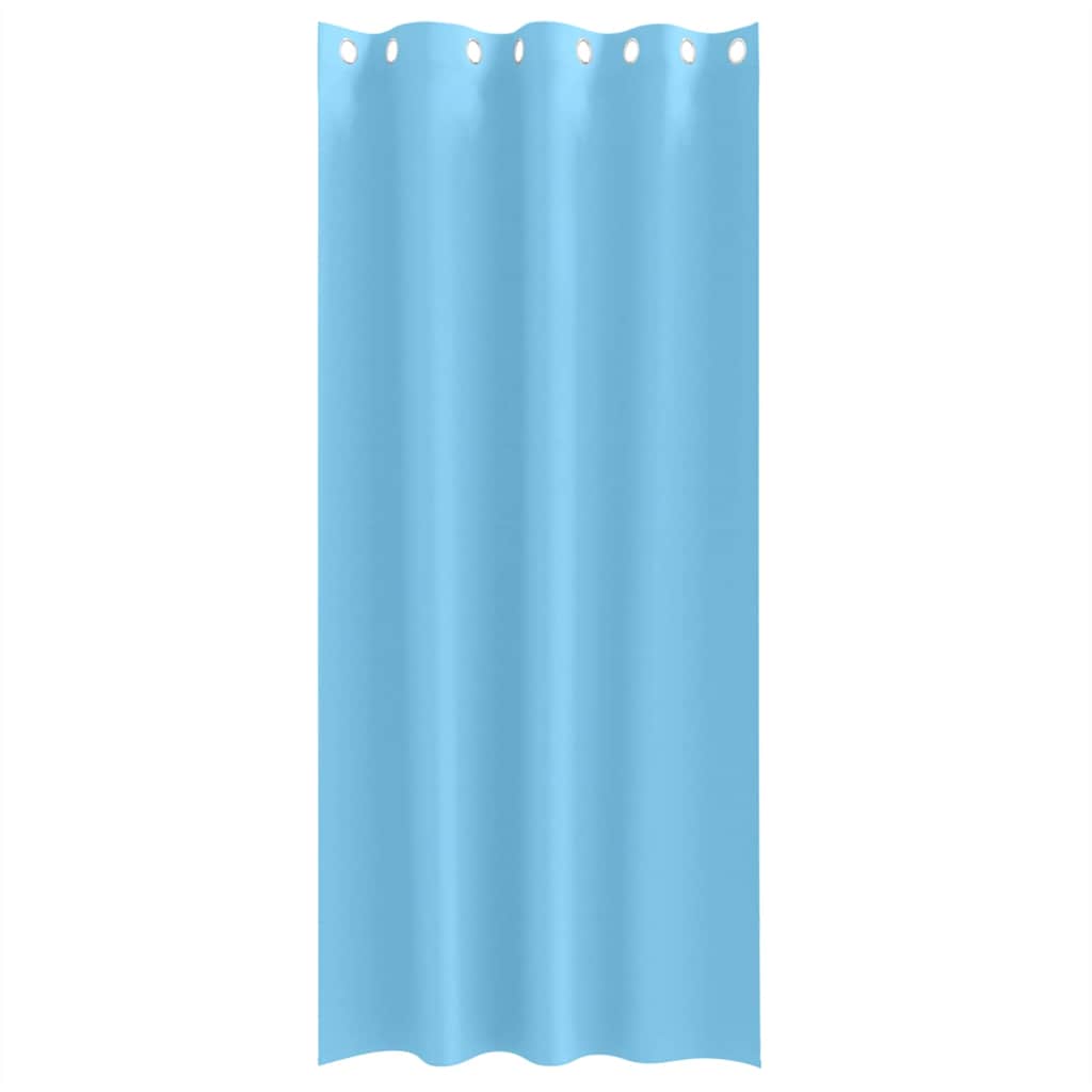 vidaXL Κουρτίνες με κουρτίνες 2 pcs Γαλάζιο 260 x 140 εκ. Πολυεστέρας