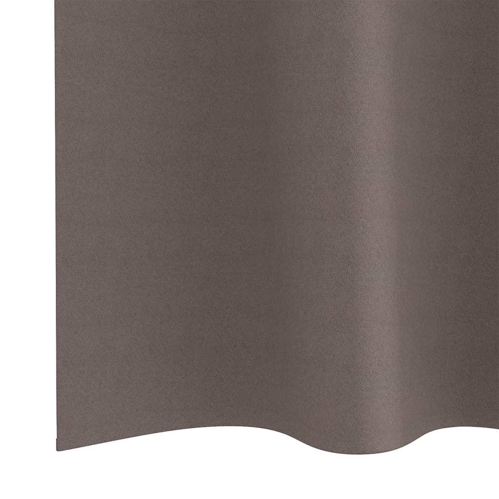 vidaXL Κουρτίνες 2 pcs Σκούρο καφέ Σκούρο καφέ 140 x 140 cm