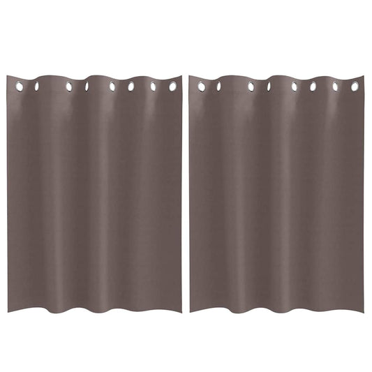 vidaXL Κουρτίνες 2 pcs Σκούρο καφέ Σκούρο καφέ 140 x 140 cm