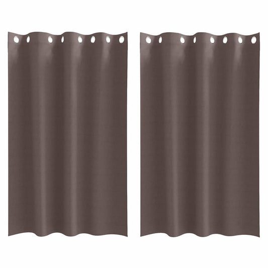 vidaXL Κουρτίνες 2 pcs Σκούρο καφέ Σκούρο καφέ 175 x 140 εκ.