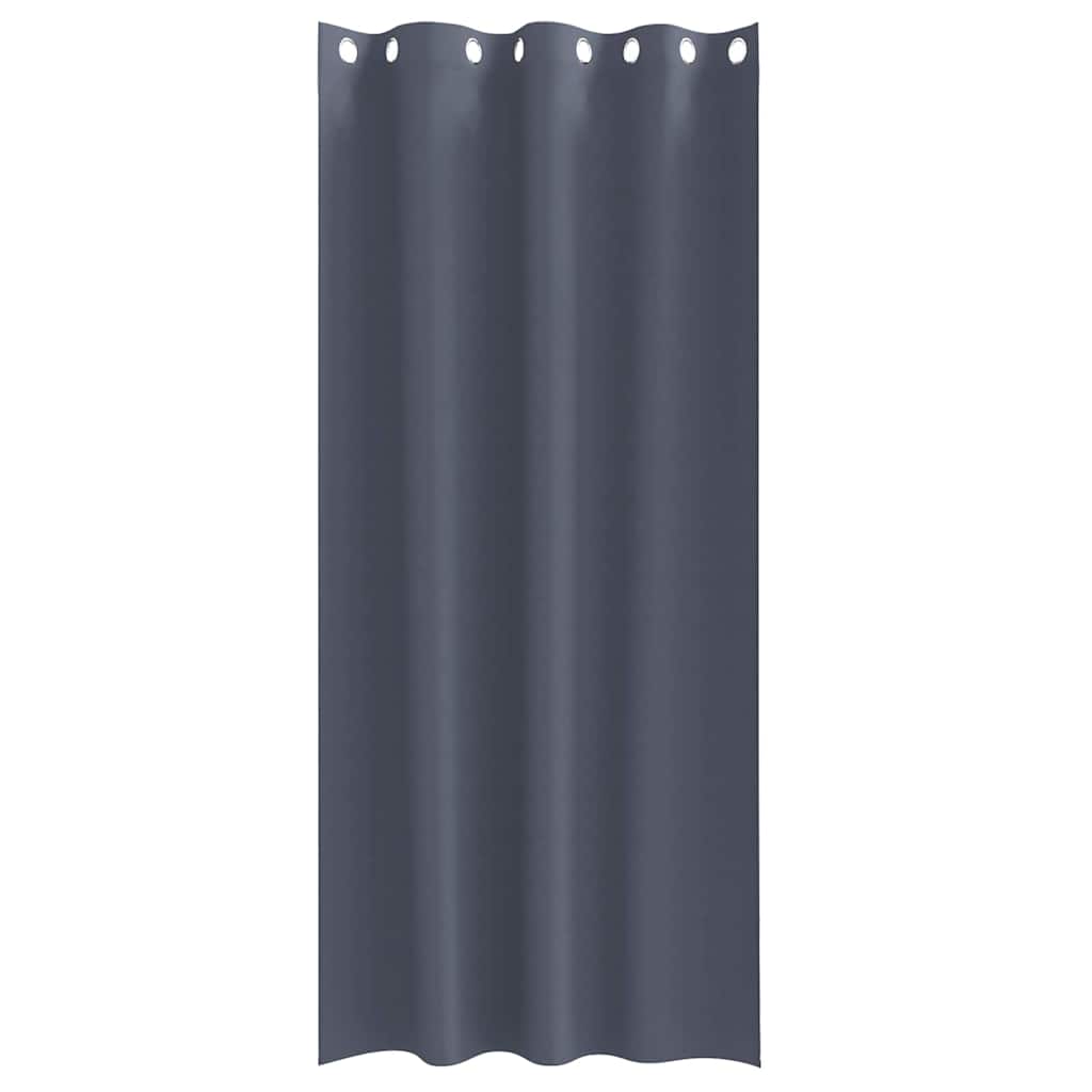 vidaXL Κουρτίνες με κουρτίνες 2 pcs Ανθρακί 245 x 140 εκ. Πολυεστέρας