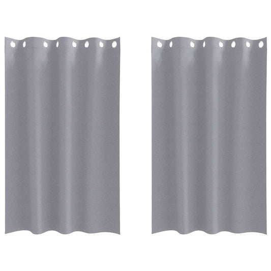 vidaXL Κουρτίνες 2 pcs Ανοιχτό γκρι 175 x 140 εκ. Πολυεστέρας