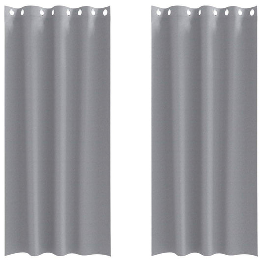 vidaXL Κουρτίνες 2 pcs Ανοιχτό γκρι 225 x 140 εκ. Πολυεστέρας