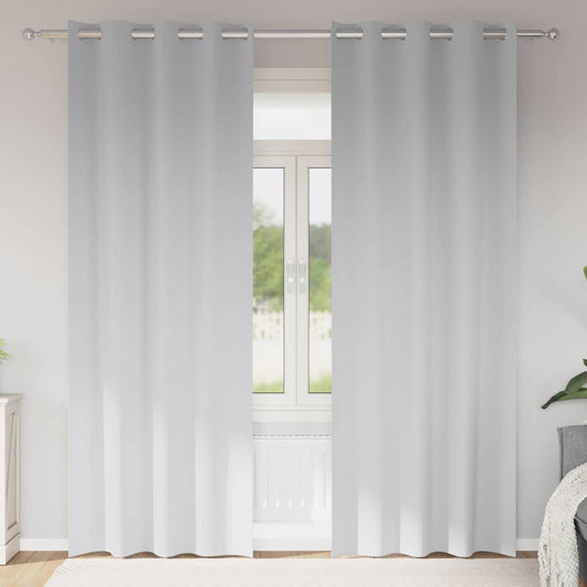 vidaXL Κουρτίνες 2 pcs Ανοιχτό Γκρι 225 x 140 εκ. Πολυεστέρας