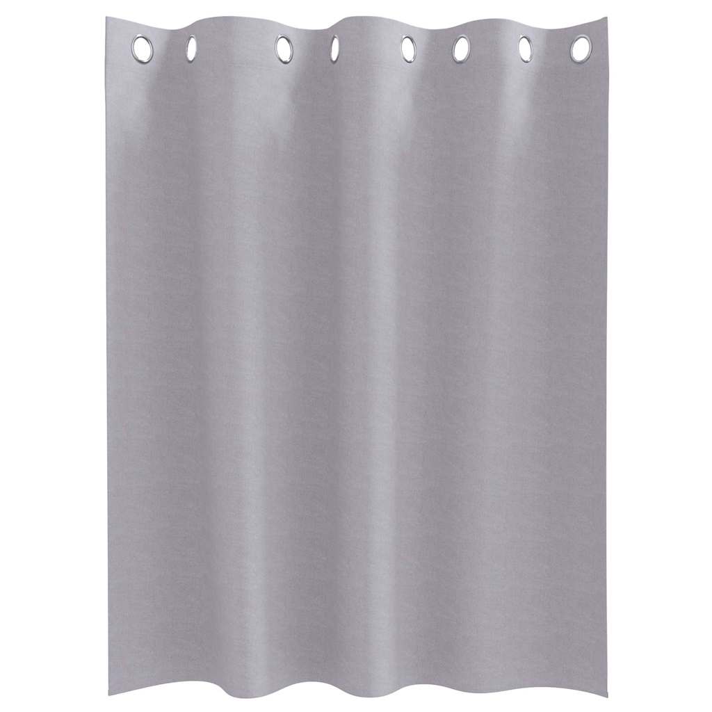 vidaXL Κουρτίνες 2 pcs Μεταλλικό Γκρι 140 x 140 cm Πολυεστέρας