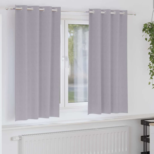vidaXL Κουρτίνες 2 pcs Μεταλλικό Γκρι 175 x 140 εκ. Πολυεστέρας