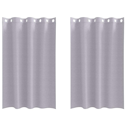 vidaXL Κουρτίνες 2 pcs Μεταλλικό Γκρι 175 x 140 εκ. Πολυεστέρας