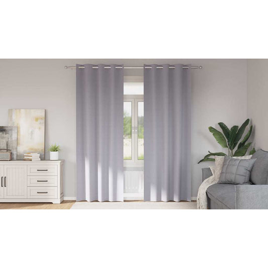 vidaXL Κουρτίνες 2 pcs Μεταλλικό Γκρι 225 x 140 εκ. Πολυεστέρας