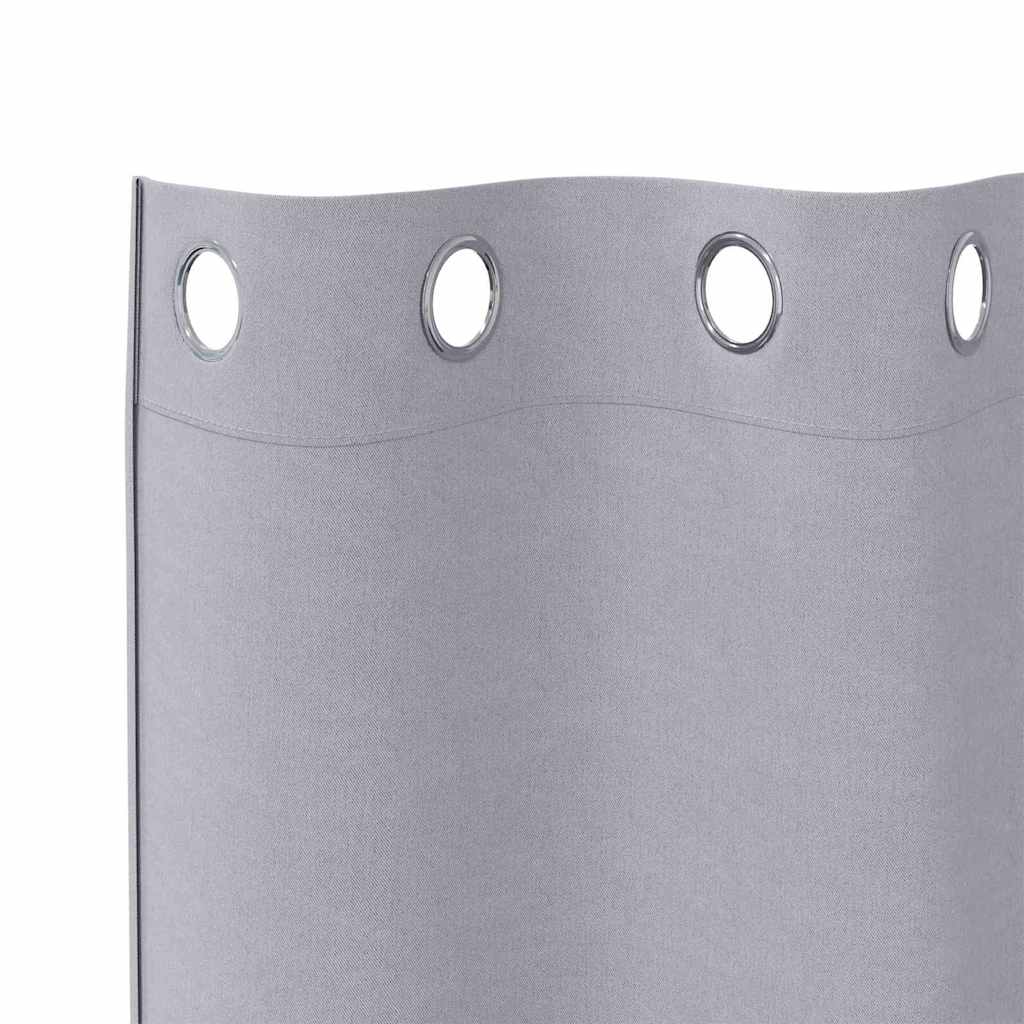 vidaXL Κουρτίνες 2 pcs Μεταλλικό Γκρι 260 x 140 εκ. Πολυεστέρας