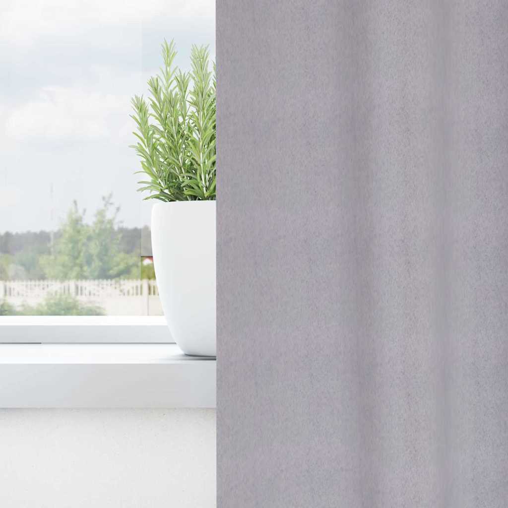 vidaXL Κουρτίνες 2 pcs Μεταλλικό Γκρι 260 x 140 εκ. Πολυεστέρας