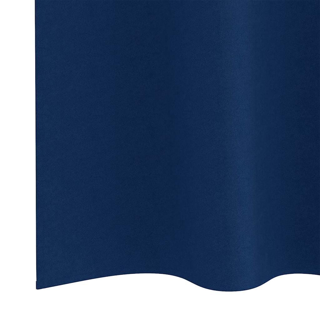 vidaXL Κουρτίνες 2 pcs Σκούρο Μπλε 245 x 140 εκ. Πολυεστέρας