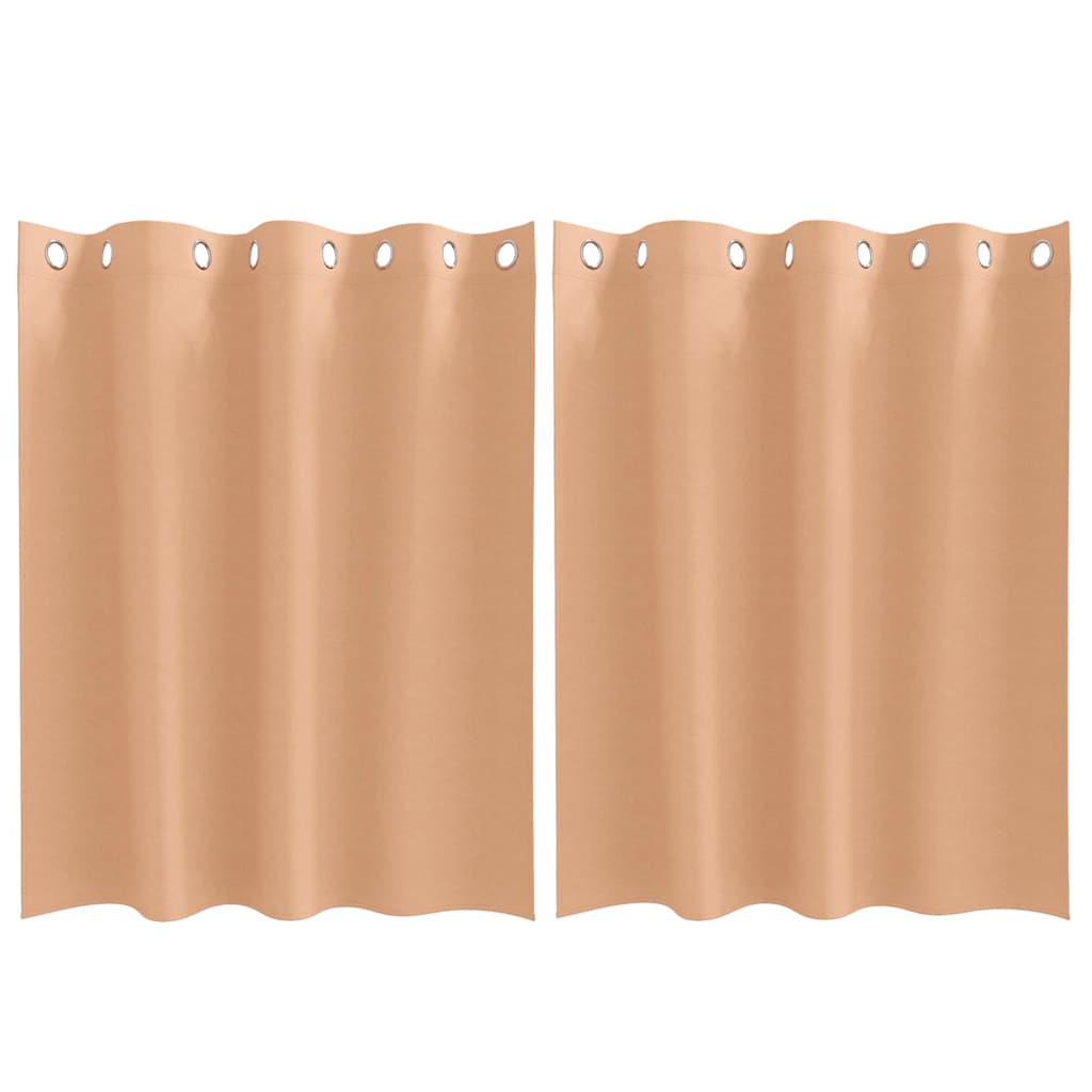 vidaXL Κουρτίνες 2 pcs Ανοιχτό καφέ 140 x 140 cm Πολυεστέρας