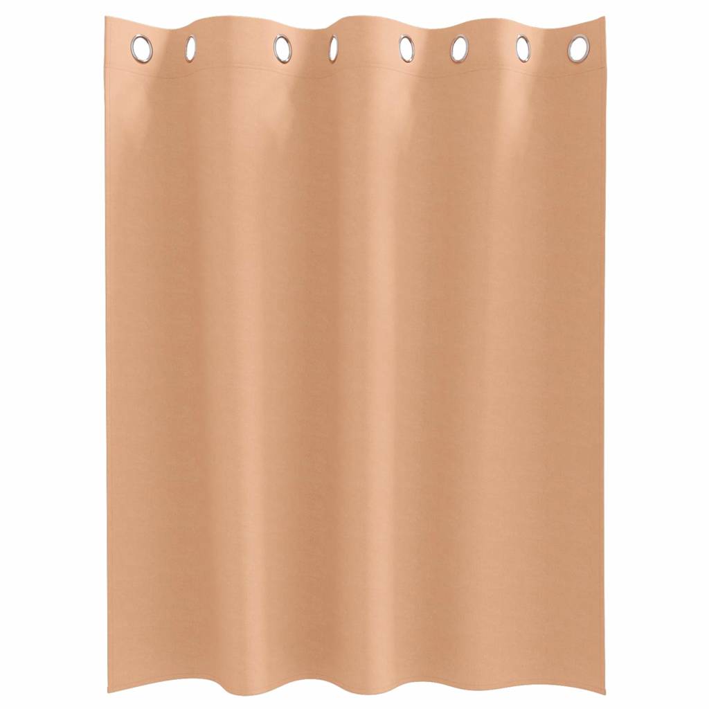 vidaXL Κουρτίνες 2 pcs Ανοιχτό καφέ 140 x 140 cm Πολυεστέρας