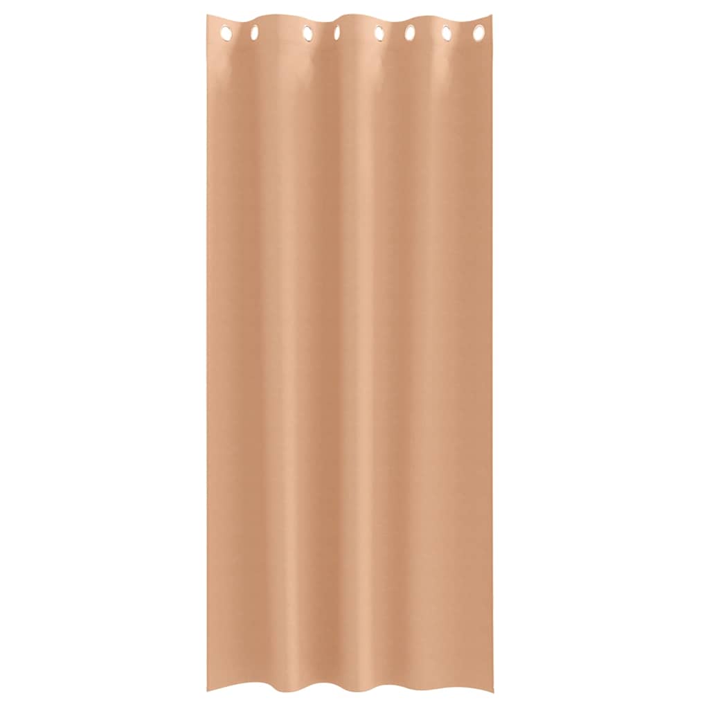 vidaXL Κουρτίνες 2 pcs Ανοιχτό καφέ 260 x 140 εκ. Πολυεστέρας
