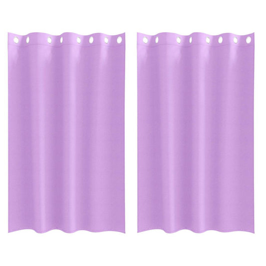 vidaXL Κουρτίνες με κουρτίνες 2 pcs Μοβ 175 x 140 εκ. Πολυεστέρας