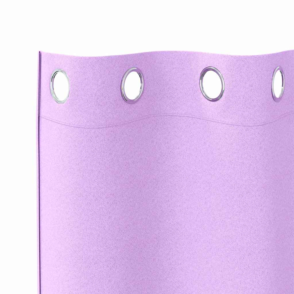 vidaXL Κουρτίνες με κουρτίνες 2 pcs Μοβ 245 x 140 εκ. Πολυεστέρας