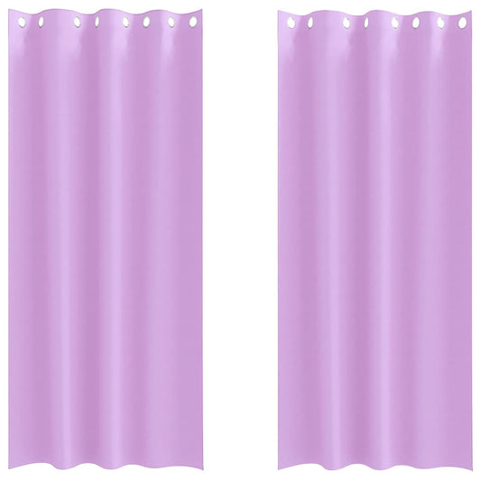 vidaXL Κουρτίνες με κουρτίνες 2 pcs Μοβ 260 x 140 εκ. Πολυεστέρας
