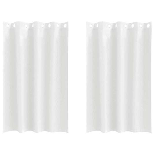 vidaXL Κουρτίνες 2 pcs Καθαρό Λευκό 175 x 140 εκ. Πολυεστέρας