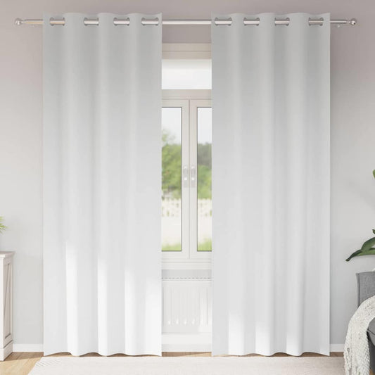 vidaXL Κουρτίνες 2 pcs Καθαρό Λευκό 225 x 140 εκ. Πολυεστέρας