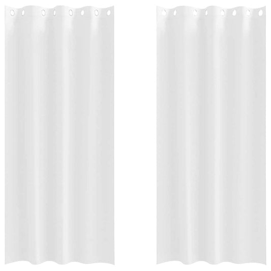 vidaXL Κουρτίνες 2 pcs Καθαρό Λευκό 225 x 140 εκ. Πολυεστέρας