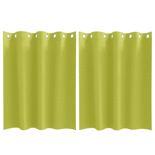 vidaXL Κουρτίνες με κουρτίνες 2 pcs Λαχανί 140 x 140 cm Πολυεστέρας