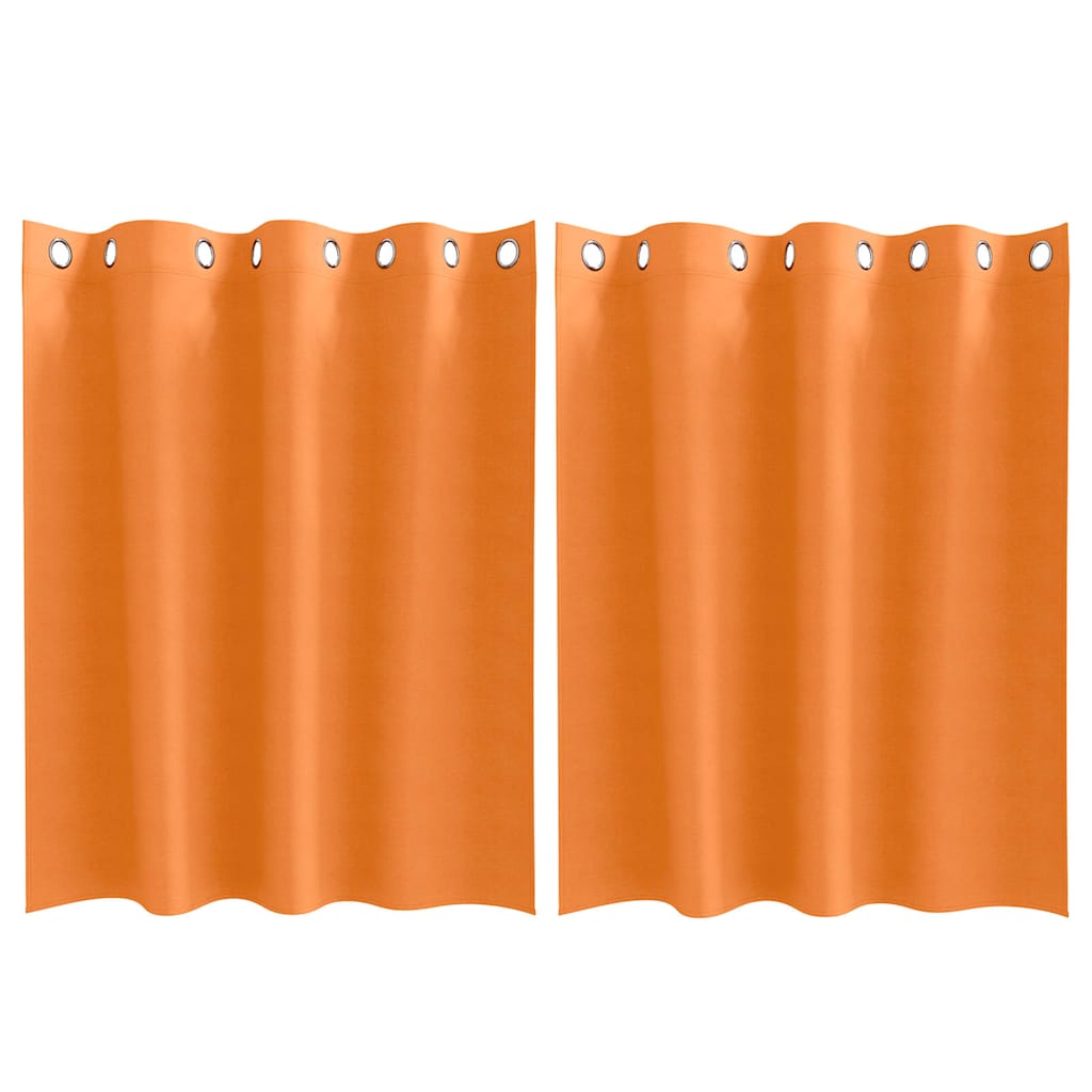 vidaXL Κουρτίνες 2 pcs Φωτεινό Πορτοκάλι 140 x 140 cm Πολυεστέρας