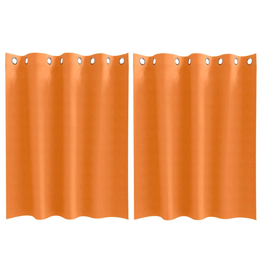 vidaXL Κουρτίνες 2 pcs Φωτεινό Πορτοκάλι 140 x 140 cm Πολυεστέρας