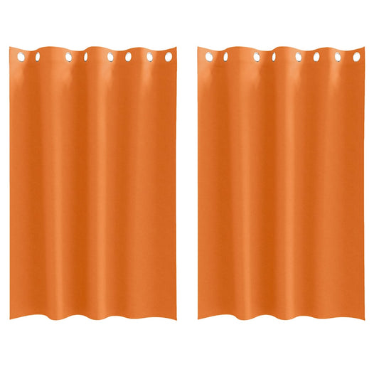 vidaXL Κουρτίνες 2 pcs Φωτεινό Πορτοκάλι 175 x 140 εκ. Πολυεστέρας