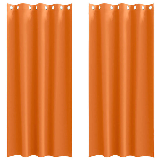 vidaXL Κουρτίνες 2 pcs Φωτεινό Πορτοκάλι 225 x 140 εκ. Πολυεστέρας