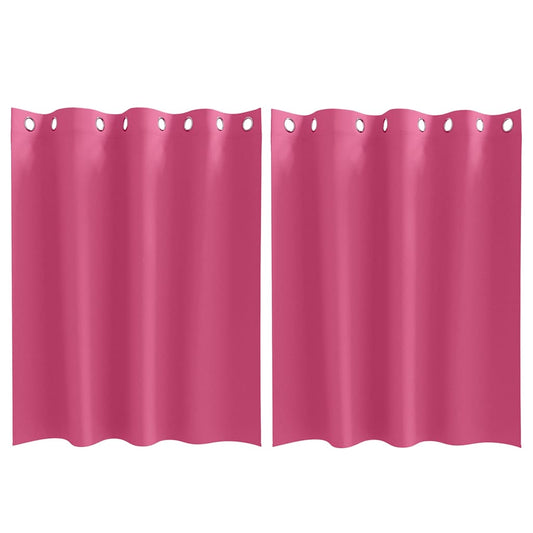vidaXL Κουρτίνες 2 pcs Φωτεινό Ροζ 140 x 140 cm Πολυεστέρας