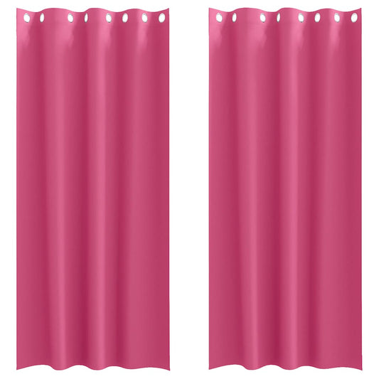 vidaXL Κουρτίνες 2 pcs Φωτεινό Ροζ 225 x 140 εκ. Πολυεστέρας