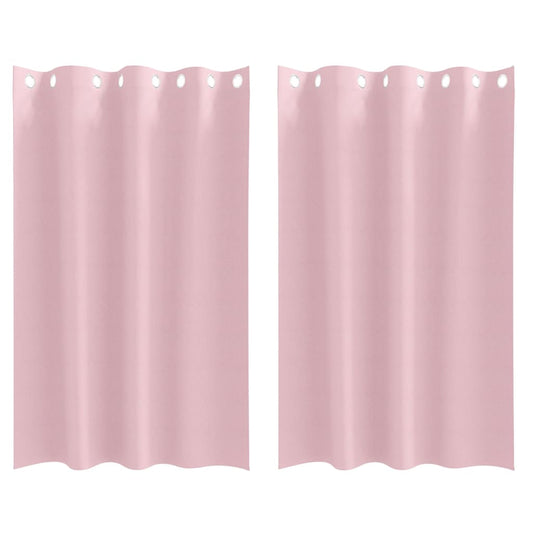 vidaXL Κουρτίνες 2 pcs Μωρουδίστικο Ροζ 175 x 140 εκ. Πολυεστέρας