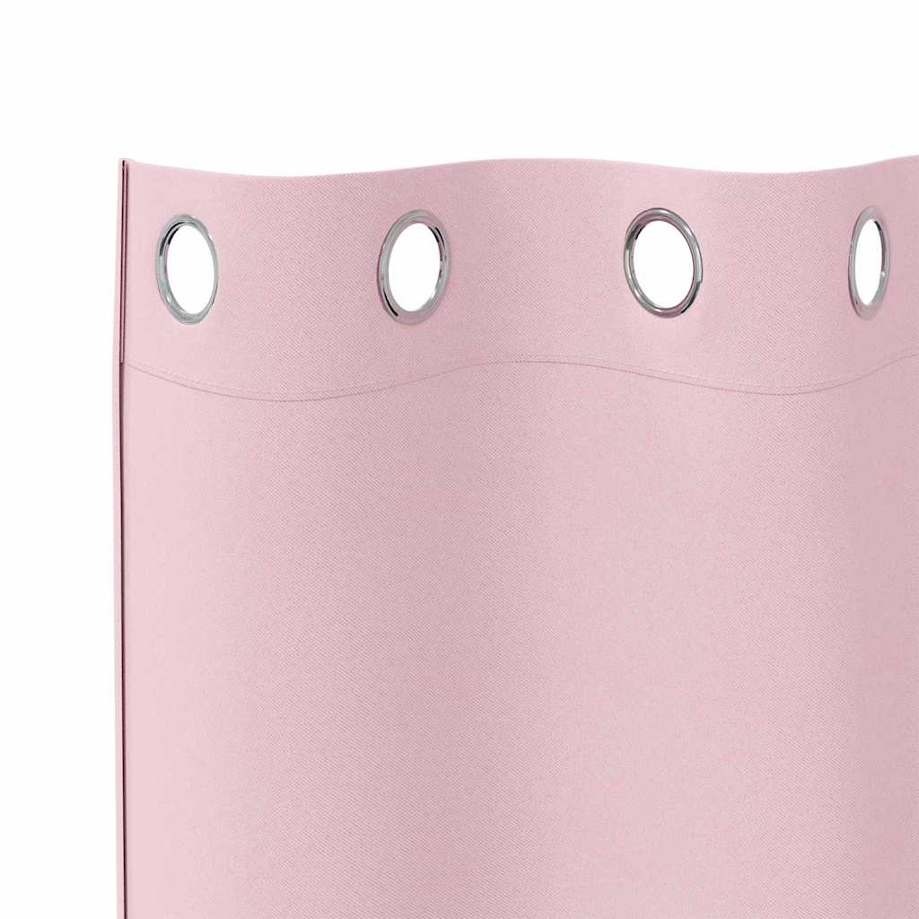 vidaXL Κουρτίνες 2 pcs Μωρουδίστικο Ροζ 260 x 140 εκ. Πολυεστέρας