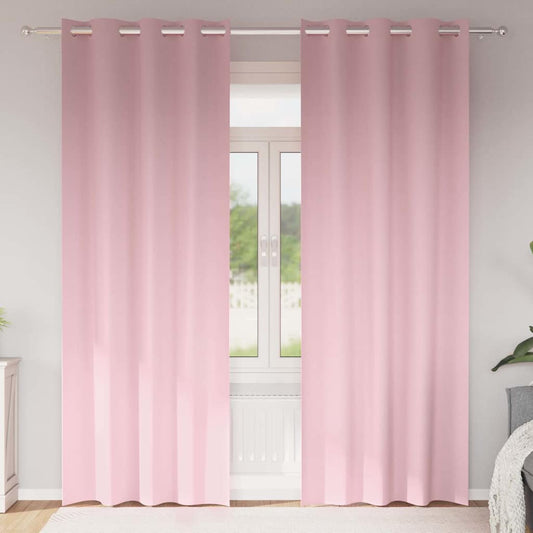 vidaXL Κουρτίνες 2 pcs Μωρουδίστικο Ροζ 260 x 140 εκ. Πολυεστέρας