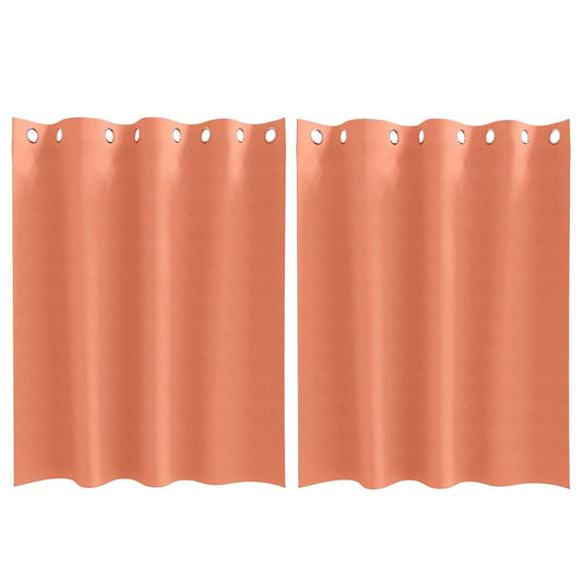 vidaXL Κουρτίνες με κουρτίνες 2 pcs Τερακότα 140 x 140 cm Πολυεστέρας