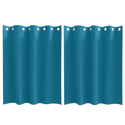 vidaXL Κουρτίνες με κουρτίνες 2 pcs Τιρκουάζ 140 x 140 cm Πολυεστέρας