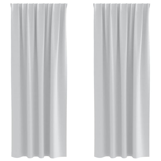 vidaXL Κουρτίνες 2 pcs Ανοιχτό Γκρι 225 x 140 εκ. Πολυεστέρας