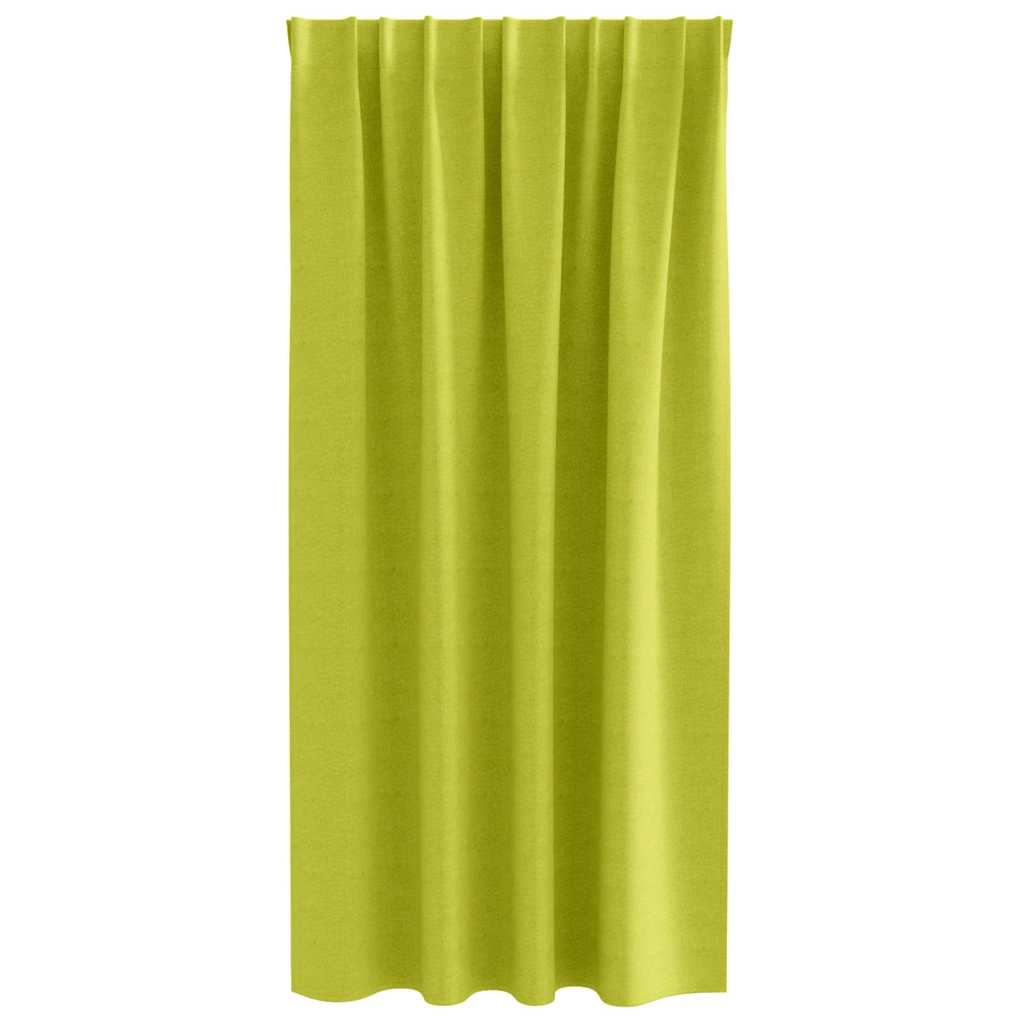 vidaXL Κουρτίνες με κουρτίνες 2 pcs Λαχανί Πολυεστέρας