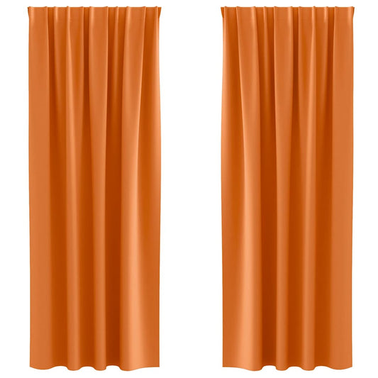 vidaXL Κουρτίνες 2 pcs Φωτεινό Πορτοκάλι 245 x 140 εκ. Πολυεστέρας