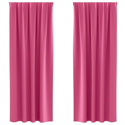 vidaXL Κουρτίνες 2 pcs Φωτεινό Ροζ 225 x 140 εκ. Πολυεστέρας