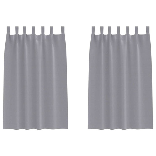 vidaXL Κουρτίνες 2 pcs Ανοιχτό γκρι 175 x 140 εκ. Πολυεστέρας
