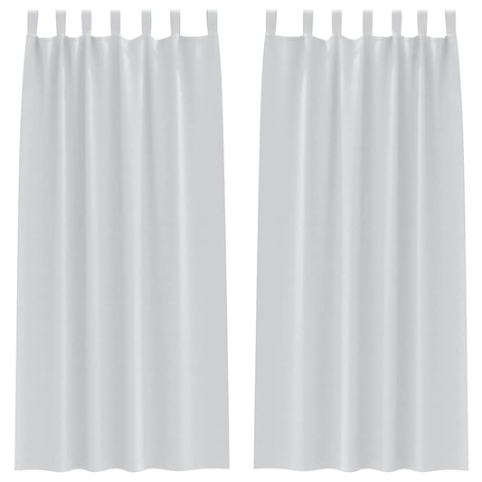 vidaXL Κουρτίνες 2 pcs Ανοιχτό Γκρι 260 x 140 εκ. Πολυεστέρας