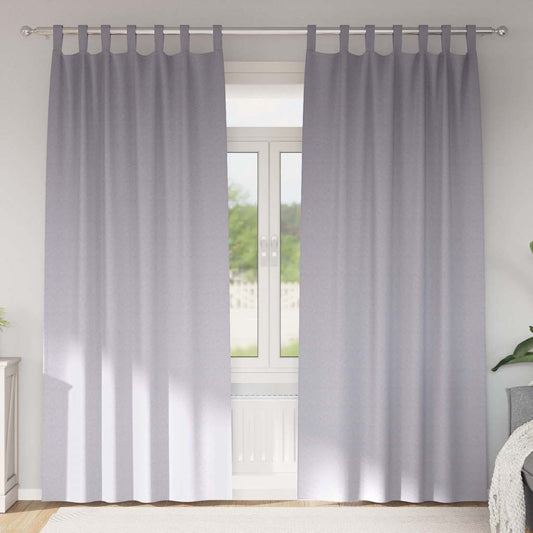 vidaXL Κουρτίνες 2 pcs Μεταλλικό Γκρι 260 x 140 εκ. Πολυεστέρας
