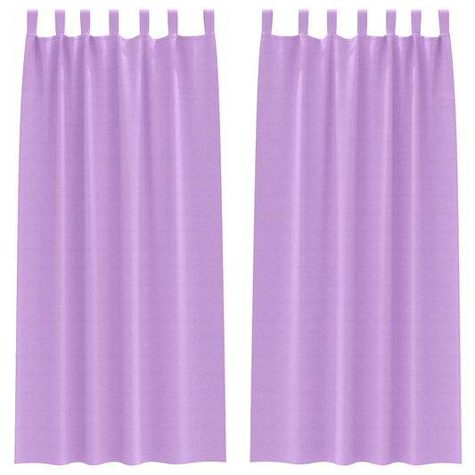 vidaXL Κουρτίνες με κουρτίνες 2 pcs Μοβ 260 x 140 εκ. Πολυεστέρας