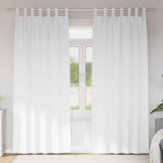 vidaXL Κουρτίνες 2 pcs Καθαρό Λευκό 260 x 140 εκ. Πολυεστέρας
