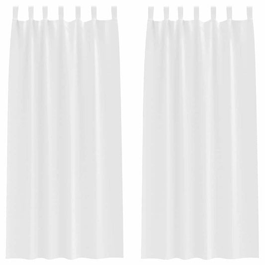 vidaXL Κουρτίνες 2 pcs Καθαρό Λευκό 260 x 140 εκ. Πολυεστέρας