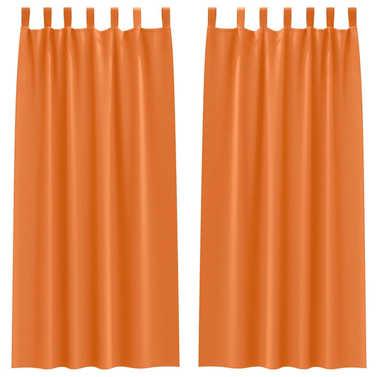 vidaXL Κουρτίνες 2 pcs Φωτεινό Πορτοκάλι 260 x 140 εκ. Πολυεστέρας
